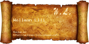 Wellman Lili névjegykártya