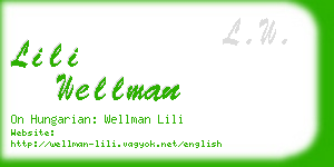 lili wellman business card